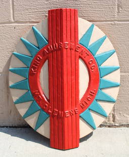 King Amusement Co. Cast Iron Rounding Board for Carnival Ride: This item requires third-party shipping or pickup arrangements to be made. Dimensions: 20 x 19 x 4