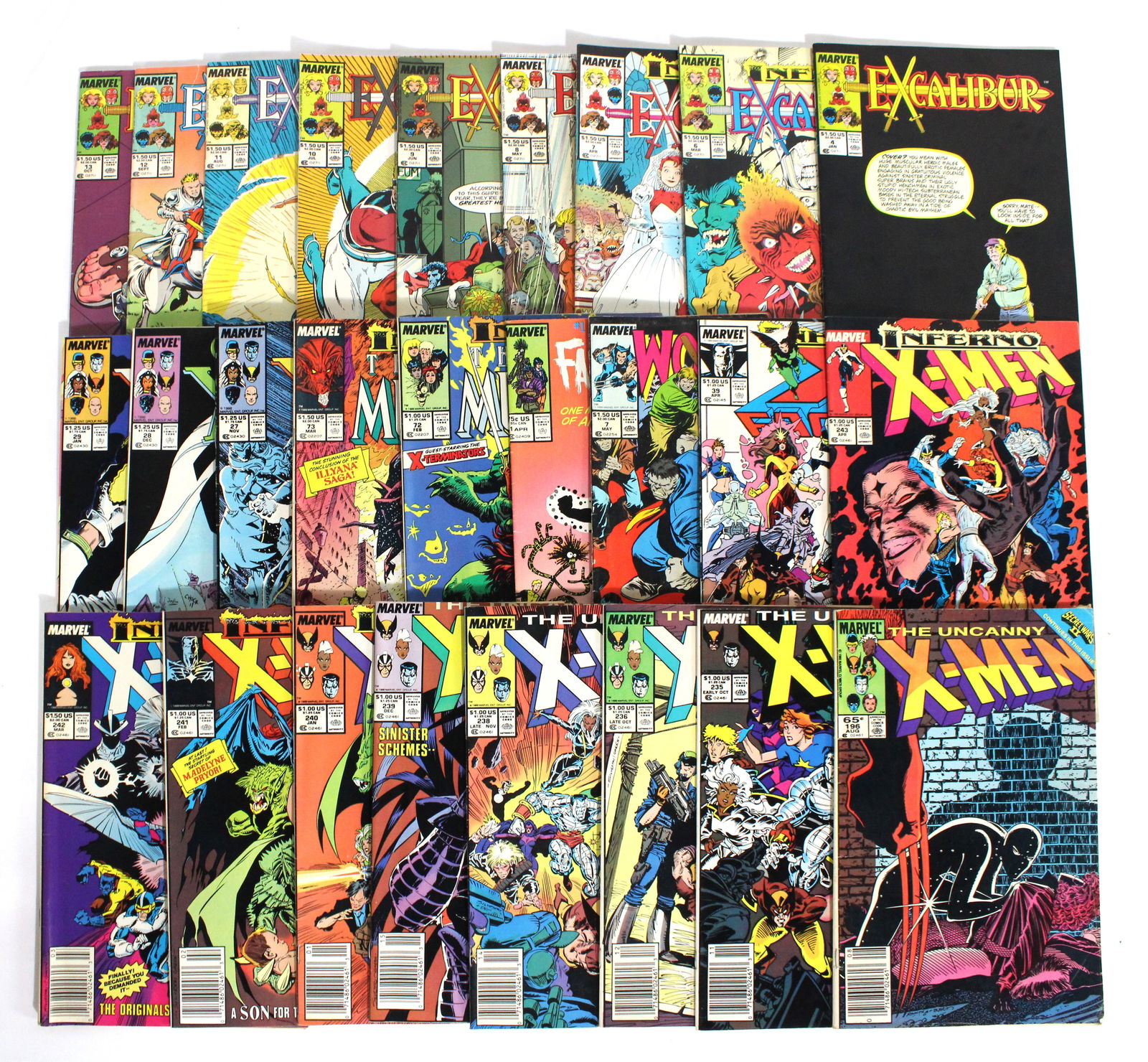 Assorted Marvel Comics X-Men Comic Books incl. Wolverine and Excalibur (1 of 1)