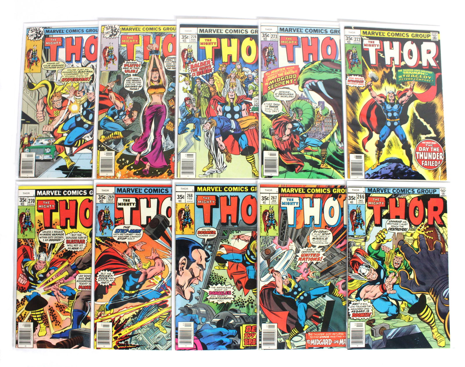 Marvel Comics The Mighty Thor Comic Books, Lot 2 (1 of 1)