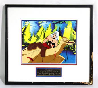 Heavy Metal Movie Production Cell "Taarna",1981, Framed: Includes COA. This item requires third-party shipping or pickup arrangements to be made. Dimensions of frame: 19 x 21 x 2