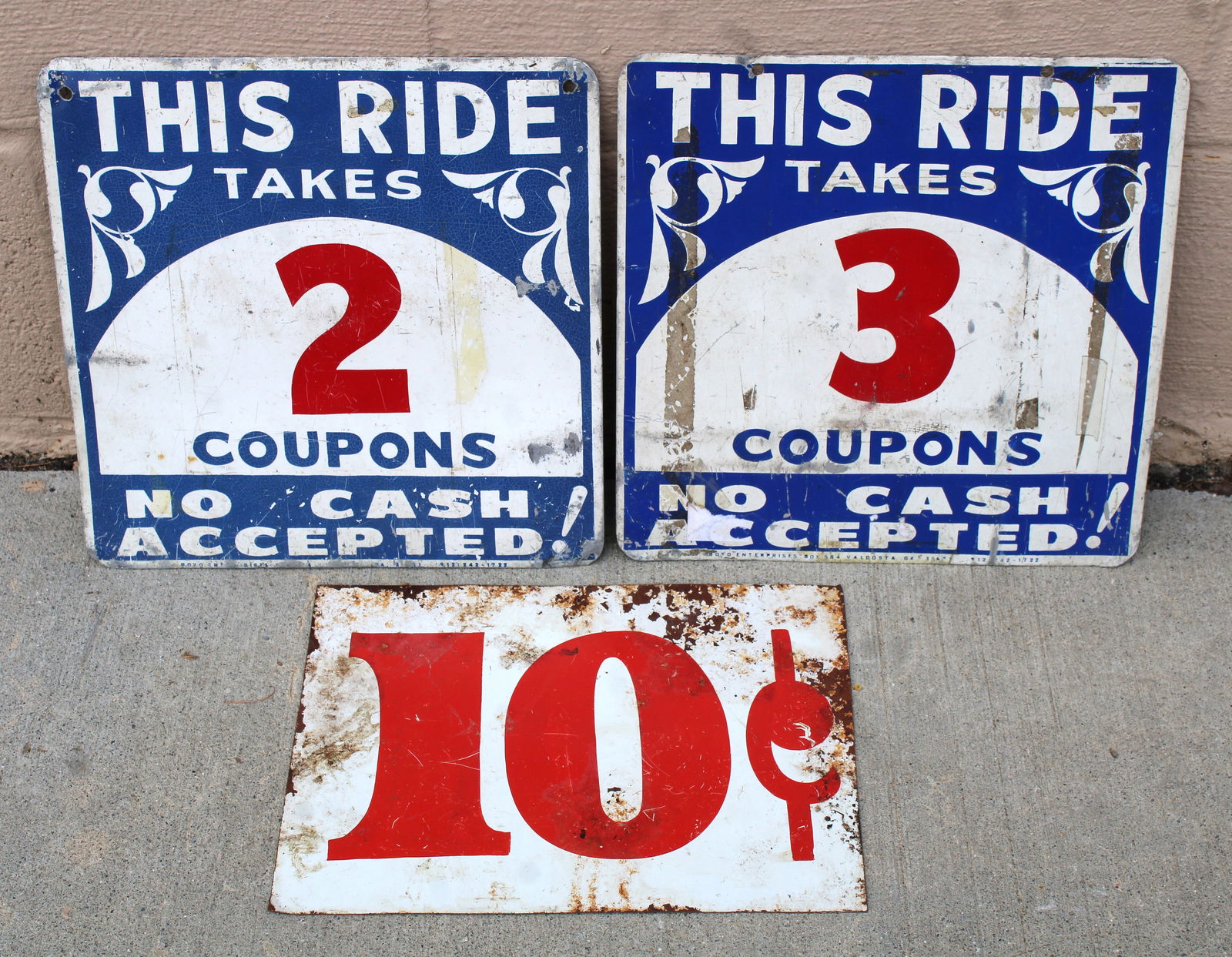 Carnival / Fair Ride Coupon Signs / Price Sign, Lot 1 (1 of 1)