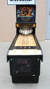 Williams Strike Master Shuffle Alley: Complete, not working. This item requires third-party shipping or pickup arrangements to be made. Dimensions: 72 x 28 x 106