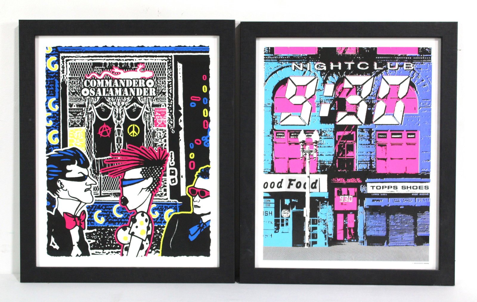 Washington DC Art Prints by Steve Shook incl. 9:30 Club, Framed: 9:30 Club and Commander Salamander. This item requires third-party shipping or pickup arrangements to be made. Dimensions: 22 x 18 x 1
