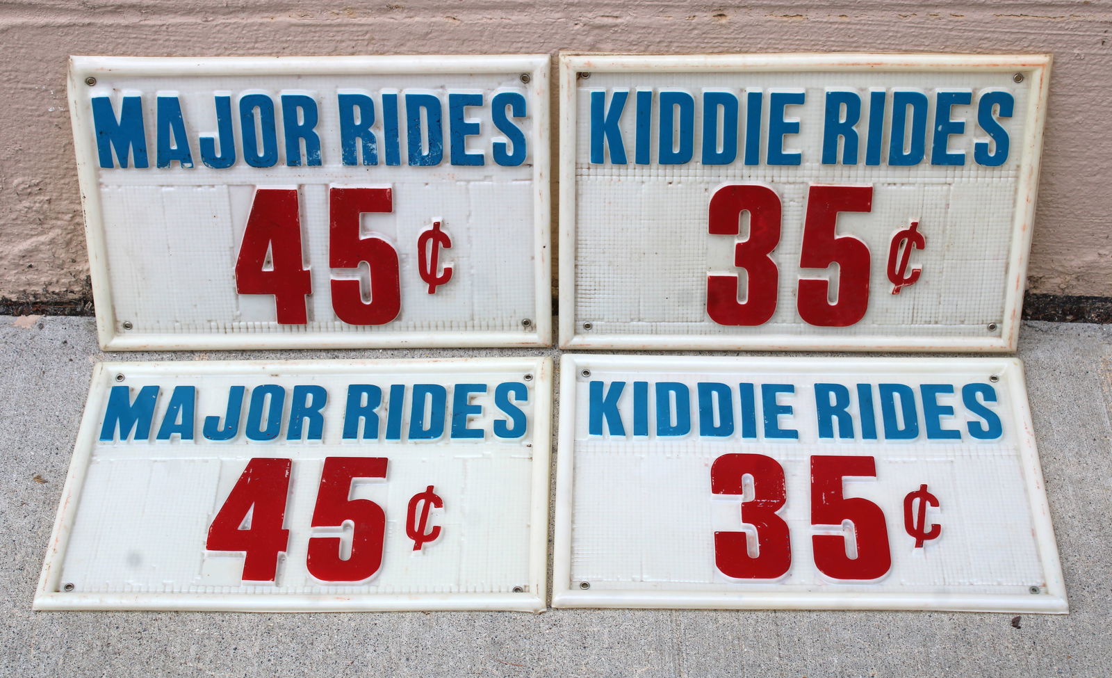 Carnival / Fair Ride Pricing Signs, Kiddie and Major Rides (1 of 1)