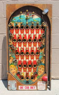 Bally Carnival Themed Bingo Pinball Populated Playfield: This item requires third-party shipping or pickup arrangements to be made.
