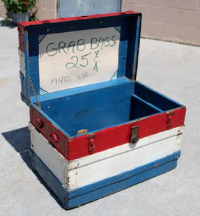 Carnival Grab Bag Chest with Prizes: This item requires third-party shipping or pickup arrangements to be made. Dimensions: 21 x 31 x 18