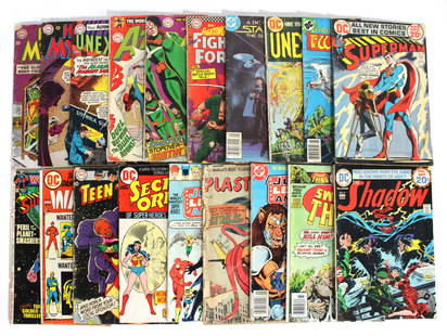 Assorted DC Comic Books incl. Superman and The Shadow: Total of 19 Issues. Assorted issues. Varying conditions. In-house shipping available.