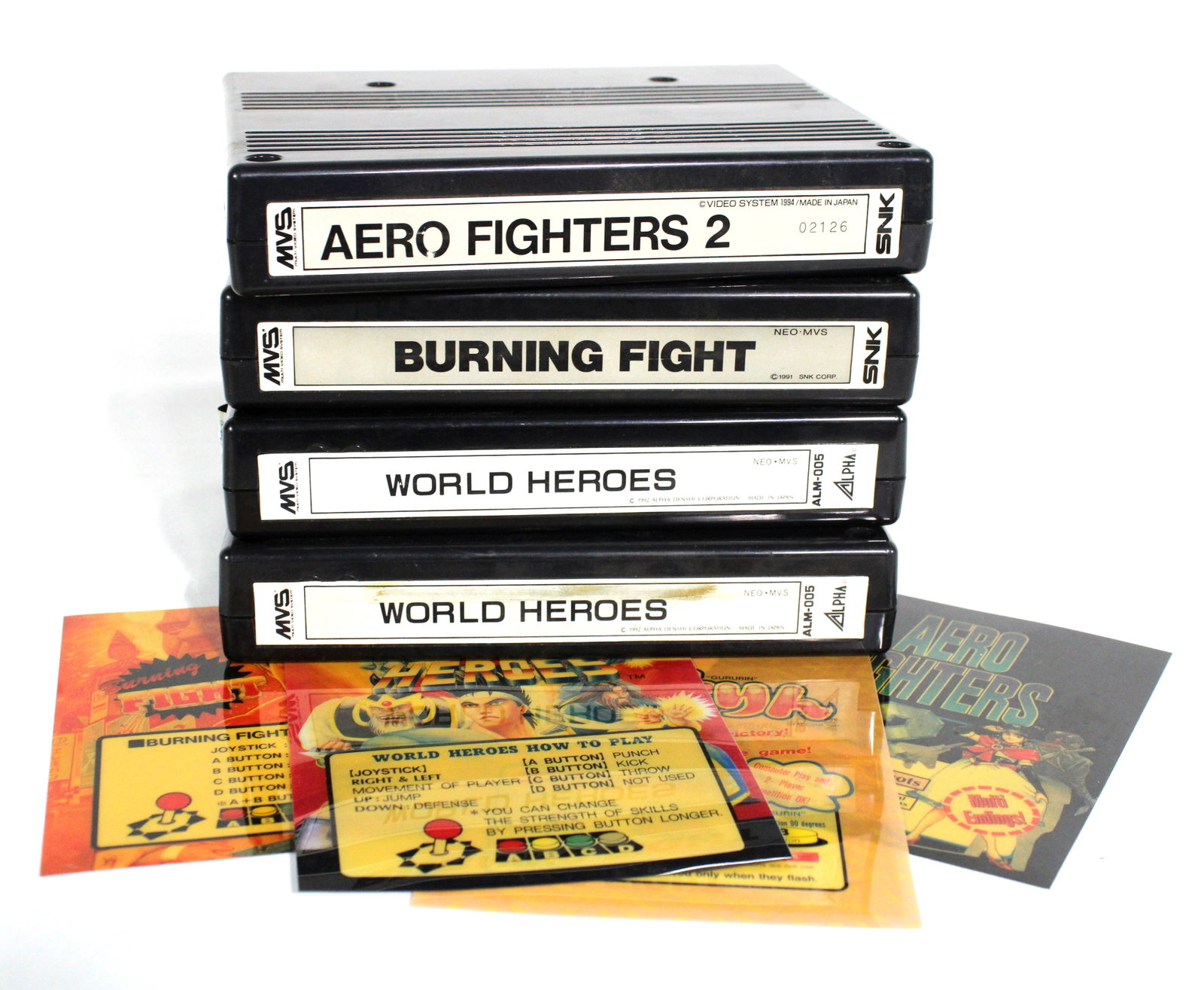 Neo-Geo SNK Cartridges incl. Metal Slug: Total of 4. In-house shipping available.
