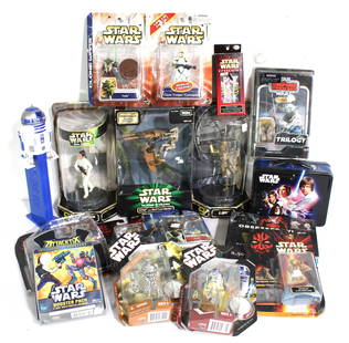 Large Lot of Star Wars Action Figures and Collectibles: In-house shipping available.