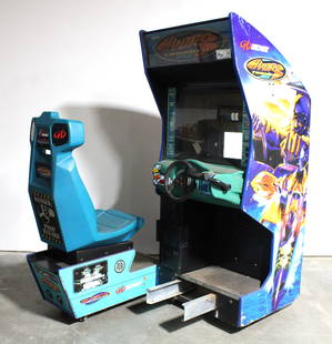 Midway Hydro Thunder Sit Down Arcade Game, Parts Machine Lot 1: Incomplete, parts machine. This item requires third-party shipping or pickup arrangements to be made. Dimensions: 76 x 31 x 64