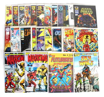 Assorted Indie Hero Comic Books incl. Amalgam and Femforce: Total of 25. Bagged and boarded. In-house shipping available.