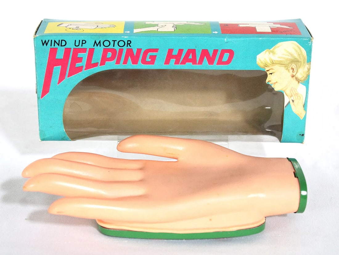 Helping Hand Wind Up Toy in Box, 1950s (1 of 2)