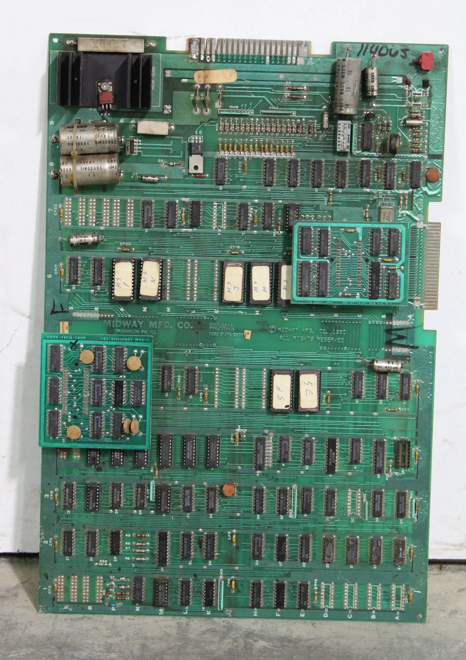 Bally Ms. Pac-Man Arcade Game Board (1 of 2)