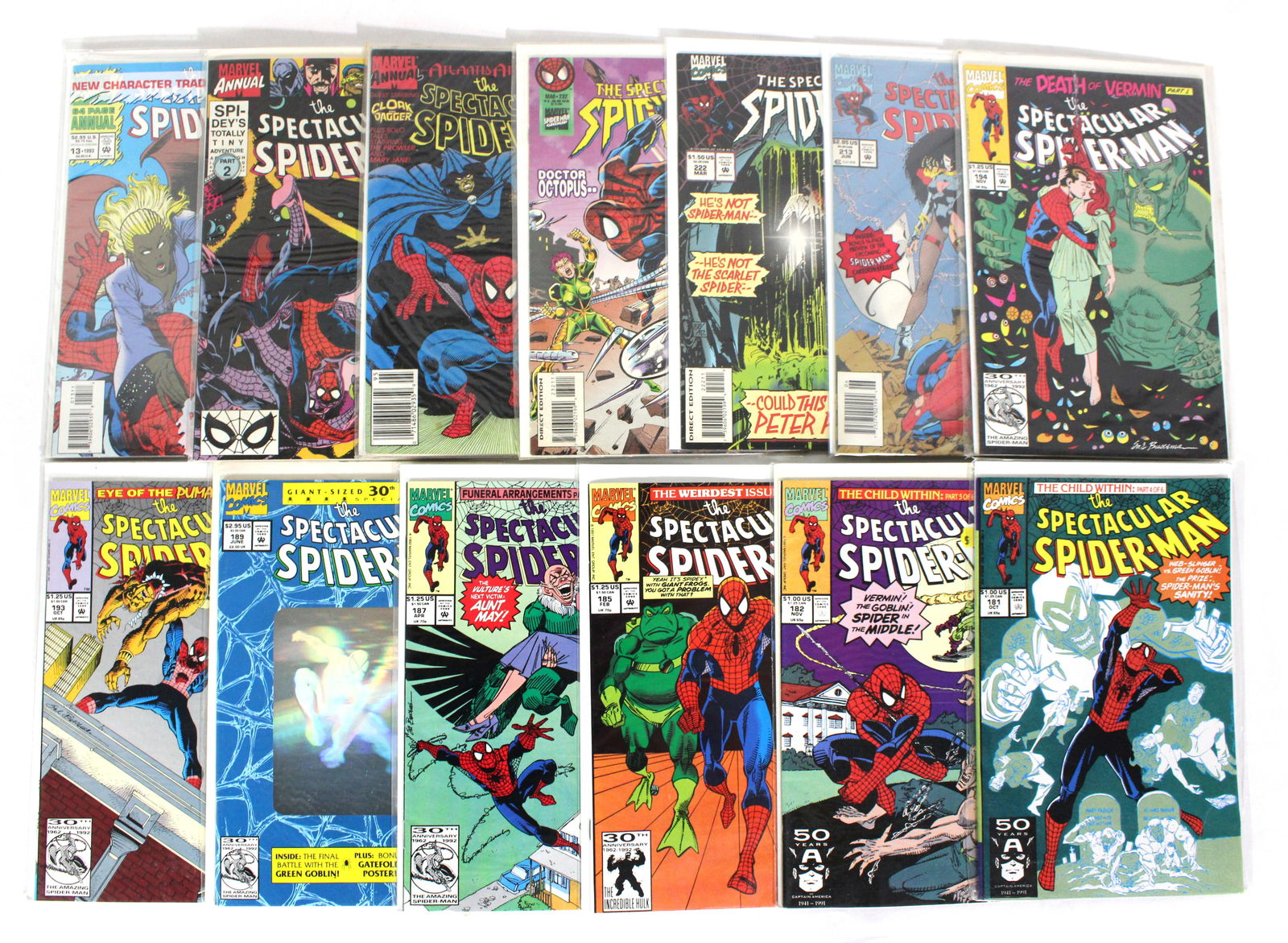 Marvel Comics The Spectacular Spider-Man Comic Books, Lot 3 (1 of 1)