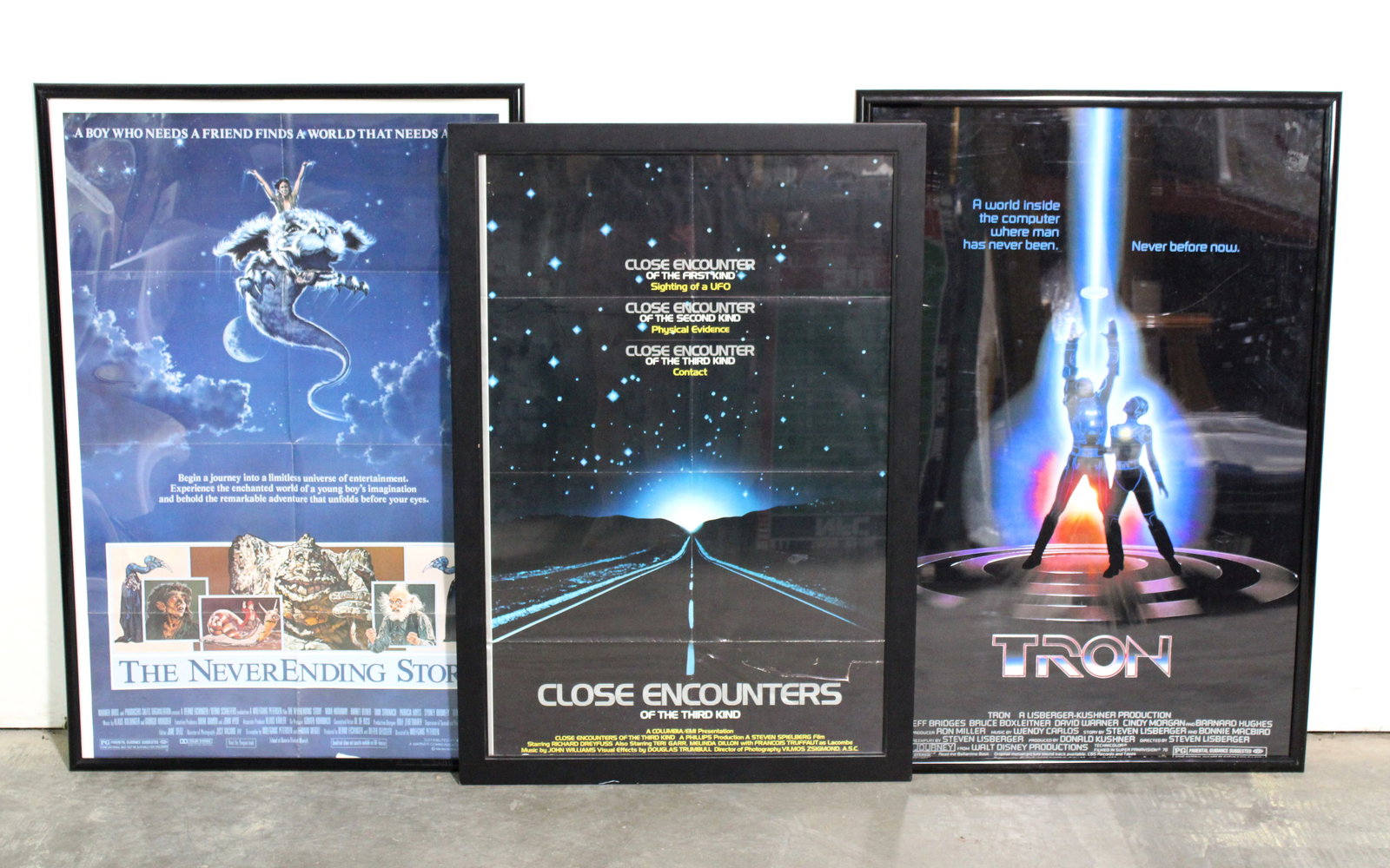 Movie Posters incl. Close Encounters, Tron and Neverending Story, Framed (1 of 1)
