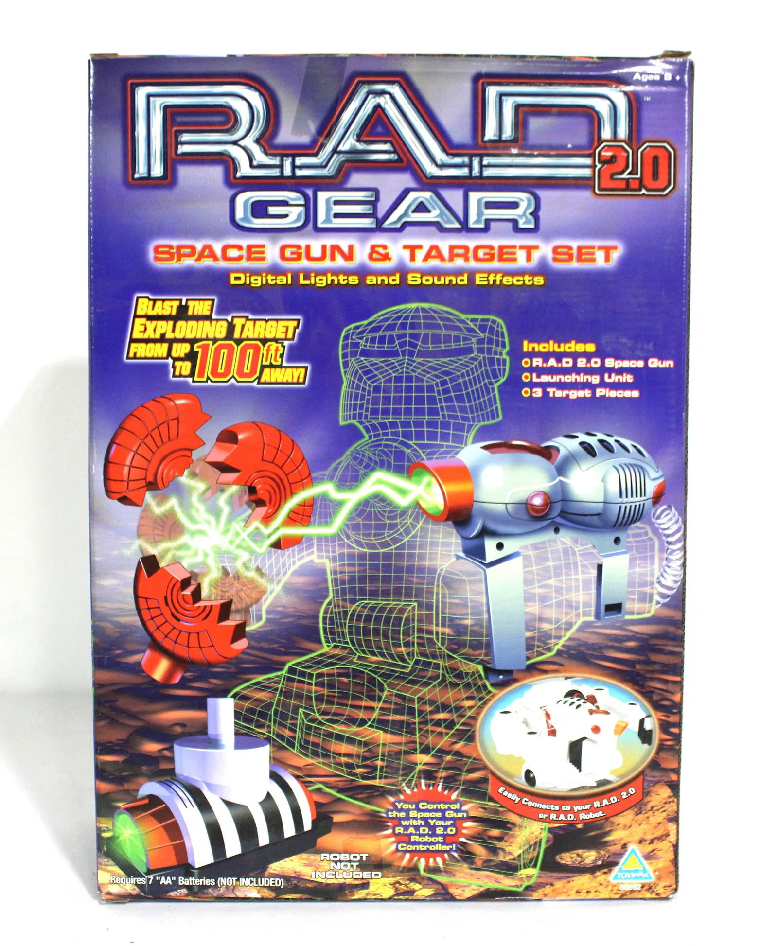 NIB R.A.D. Gear Space Gun and Target Set: In-house shipping available.