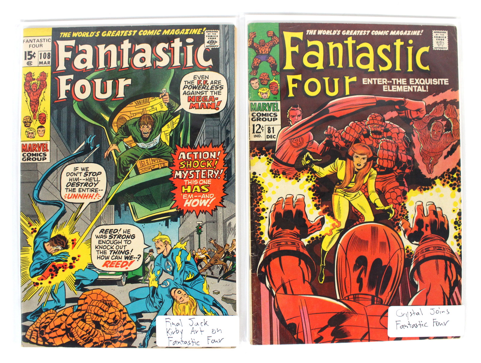 Marvel Comics Fantastic Four Comic Books, Issues 81 & 108 (1 of 1)