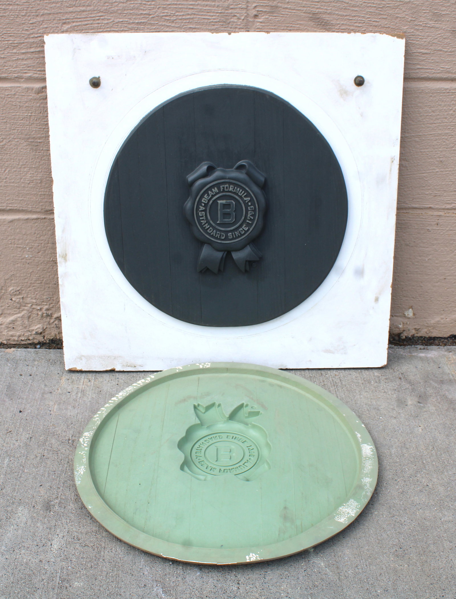 Jim Beam Whiskey Barrel Sign Original Mold (1 of 2)