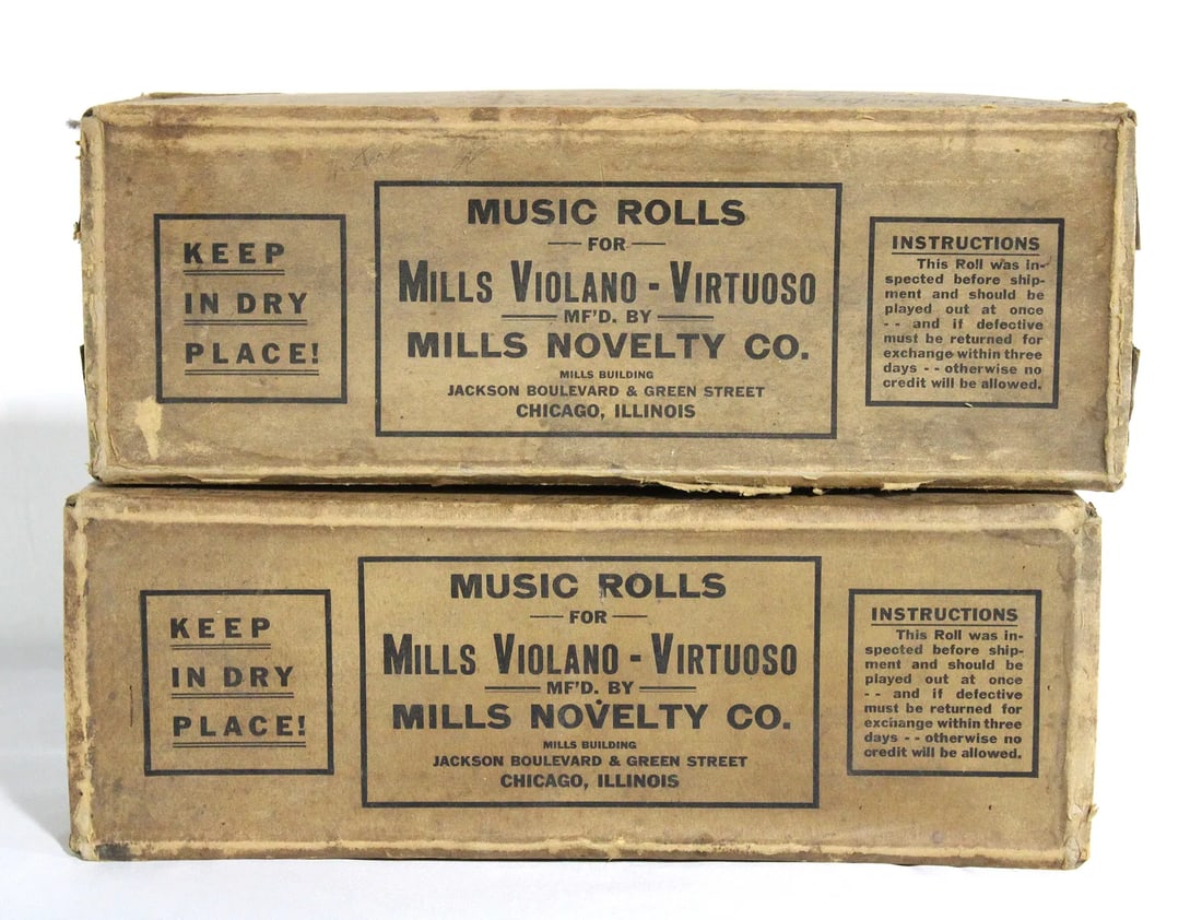 Mills Violano Music Rolls For Player Pianos Nickelodeon, Lot 2 (1 of 5)