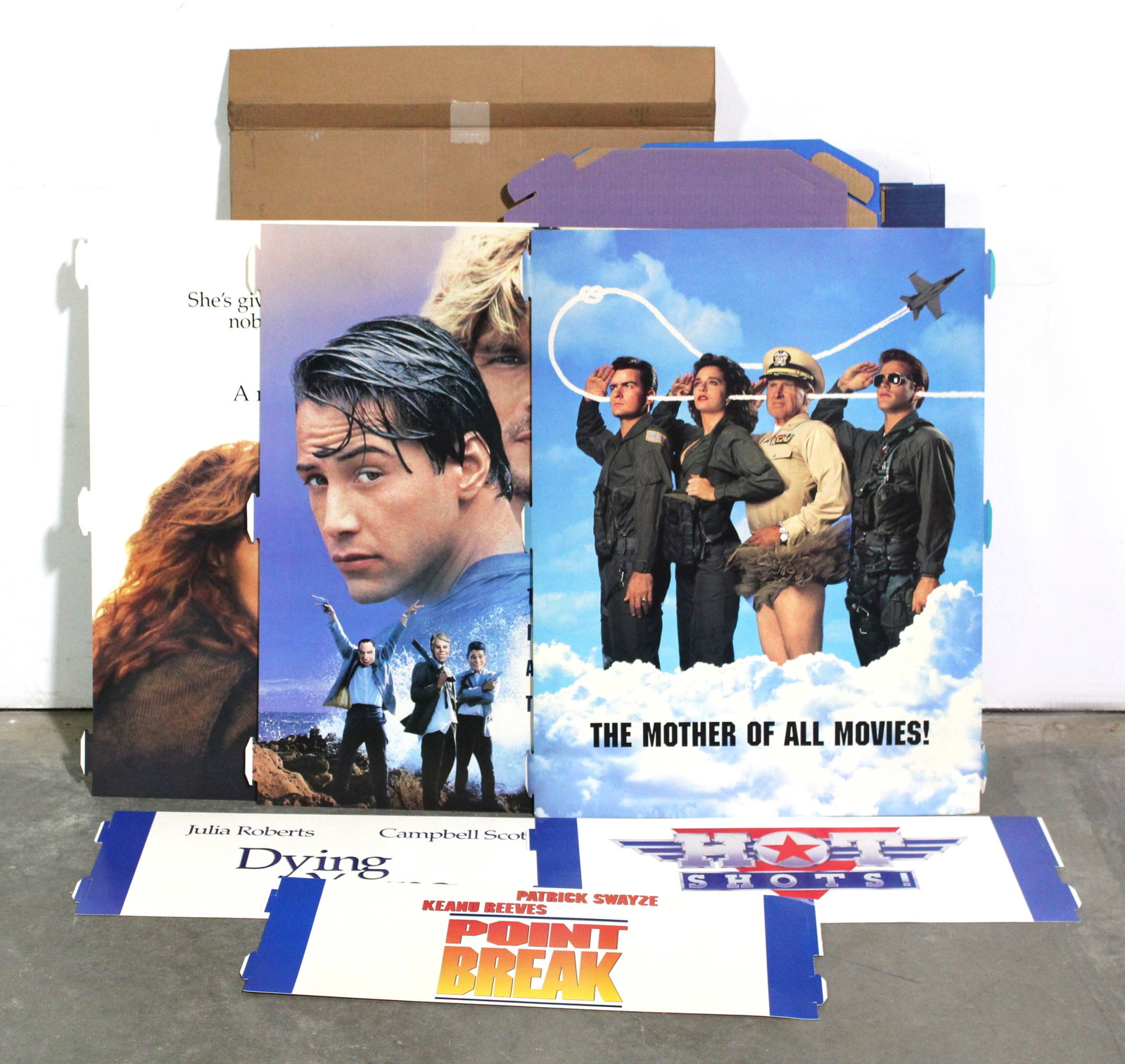 Triple Movie Standee incl. Point Break, Hot Shots and Dying Young: This item requires third-party shipping or pickup arrangements to be made.