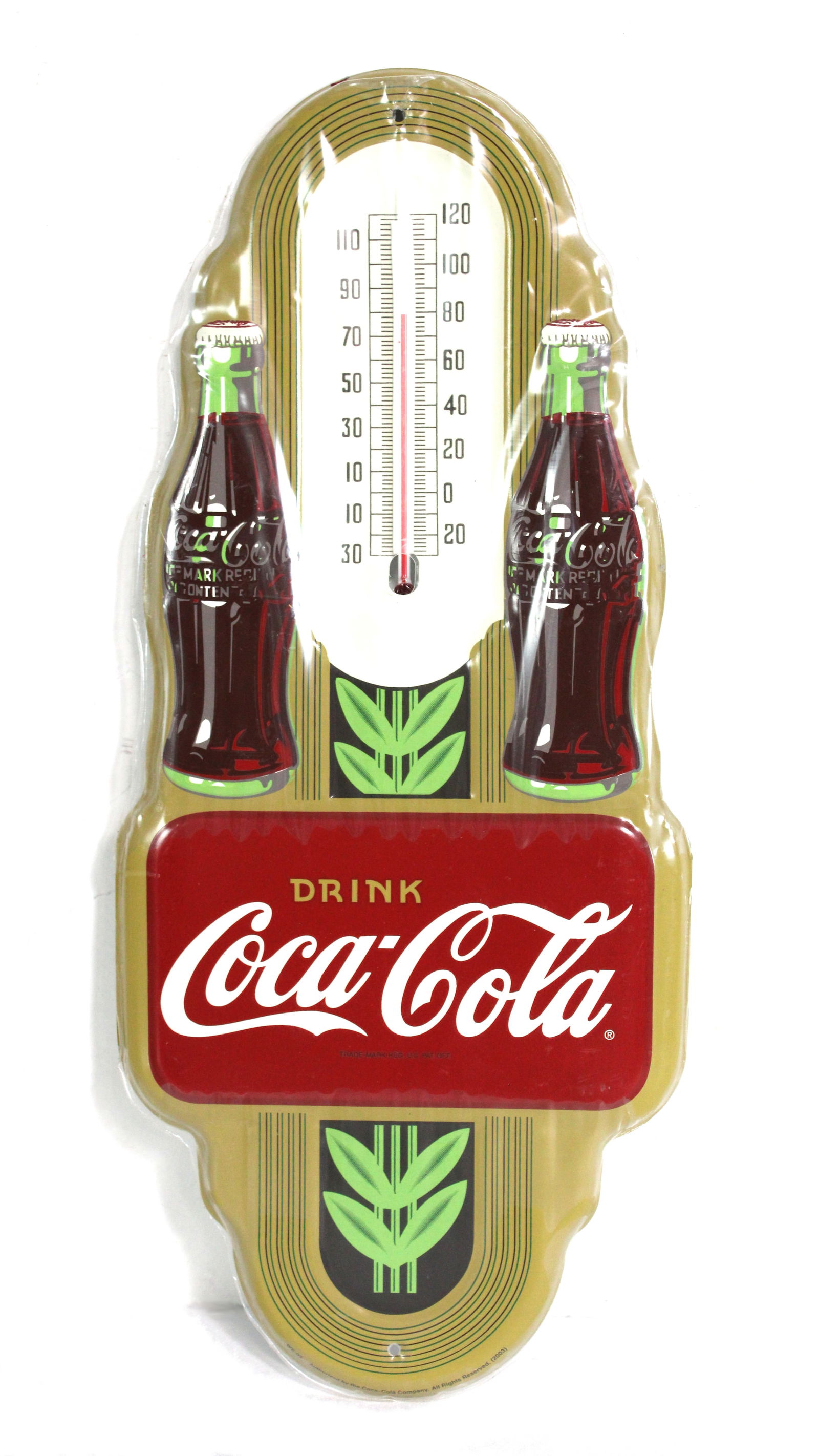 Coca Cola Art Deco Style Thermometer, 2003 Limited Run (1 of 2)