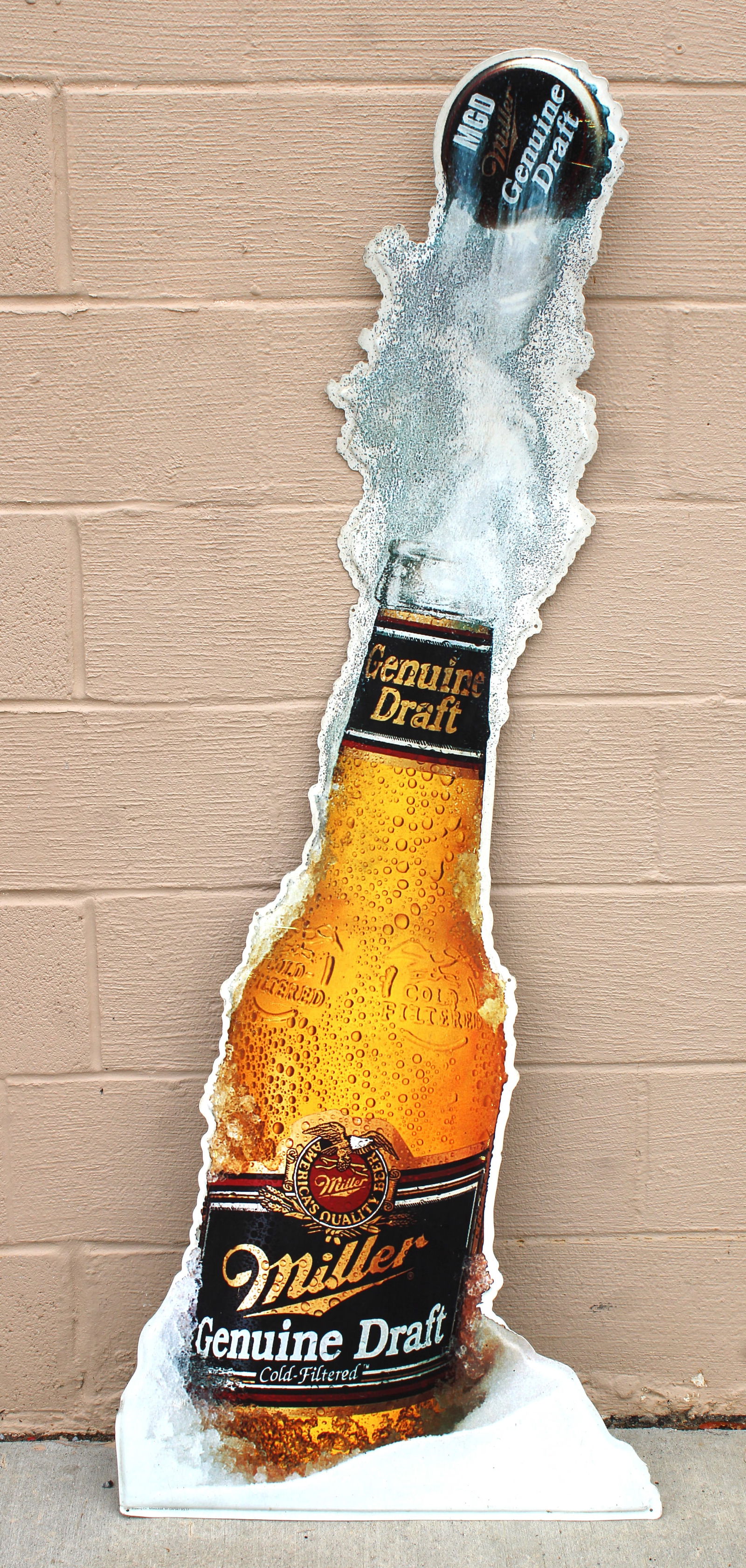Miller Beer Bottle 5FT Tin Sign (1 of 1)