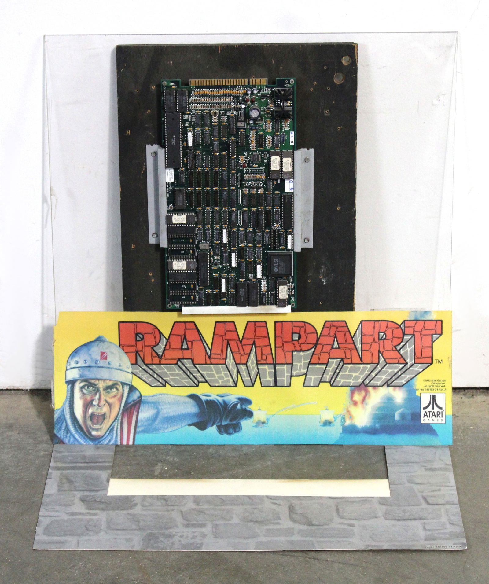 Atari Rampart Arcade Game Board, Header and Bezel Overlay (1 of 2)