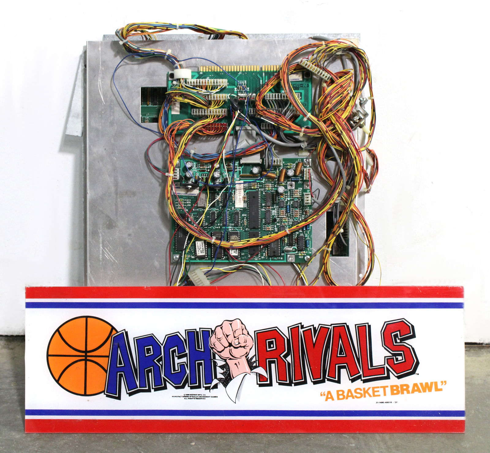 Arch Rivals Arcade Game Boardset and Header (1 of 2)