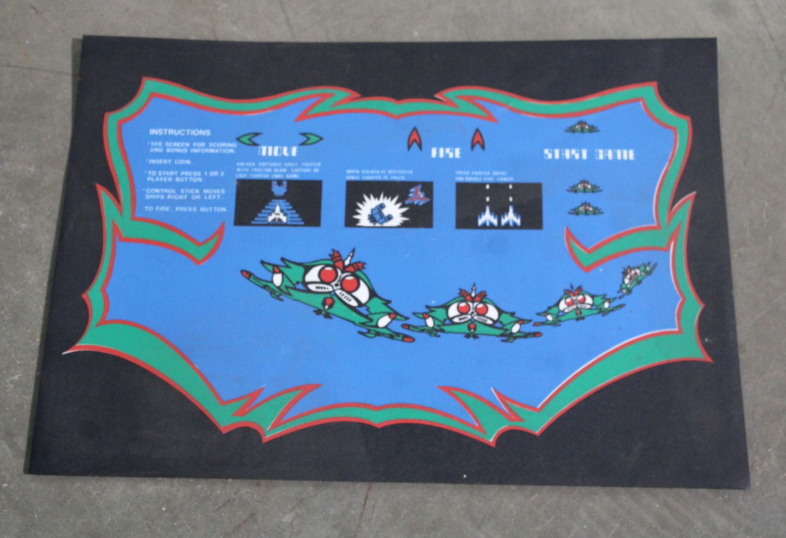 Midway Galaga Control Panel Overlay (1 of 1)