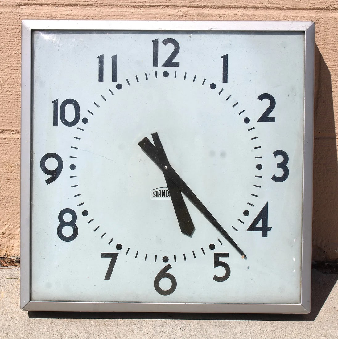 Large Industrial Glass Face Wall Clock (1 of 3)