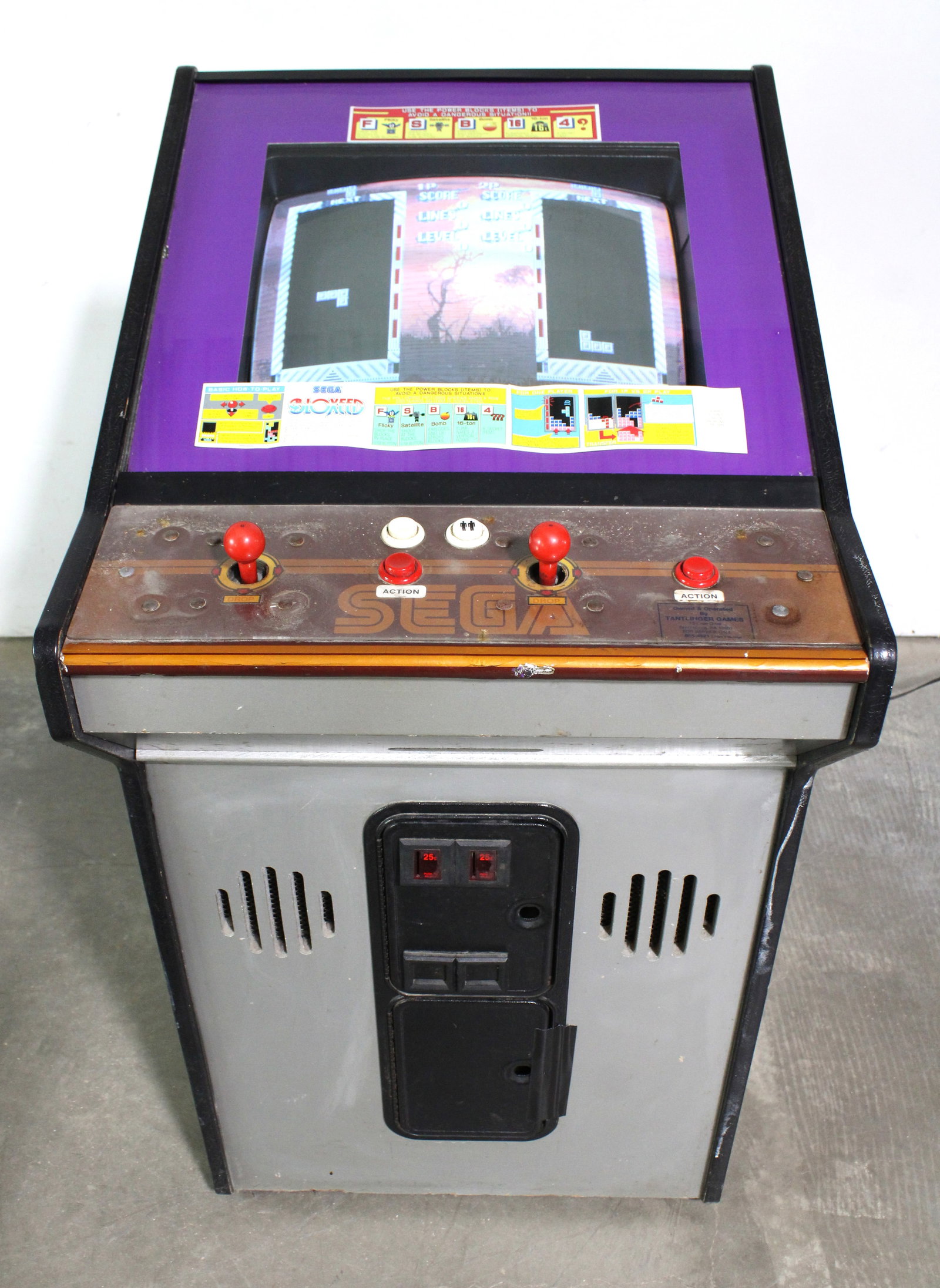 Sega Bloxeed Tetris Style Arcade Game: Working. This item requires third-party shipping or pickup arrangements to be made. Dimensions: 49 x 25 x 31