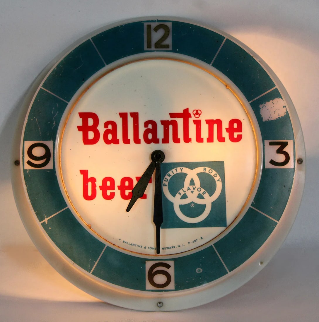 Ballantine Beer Light Up Clock (1 of 3)