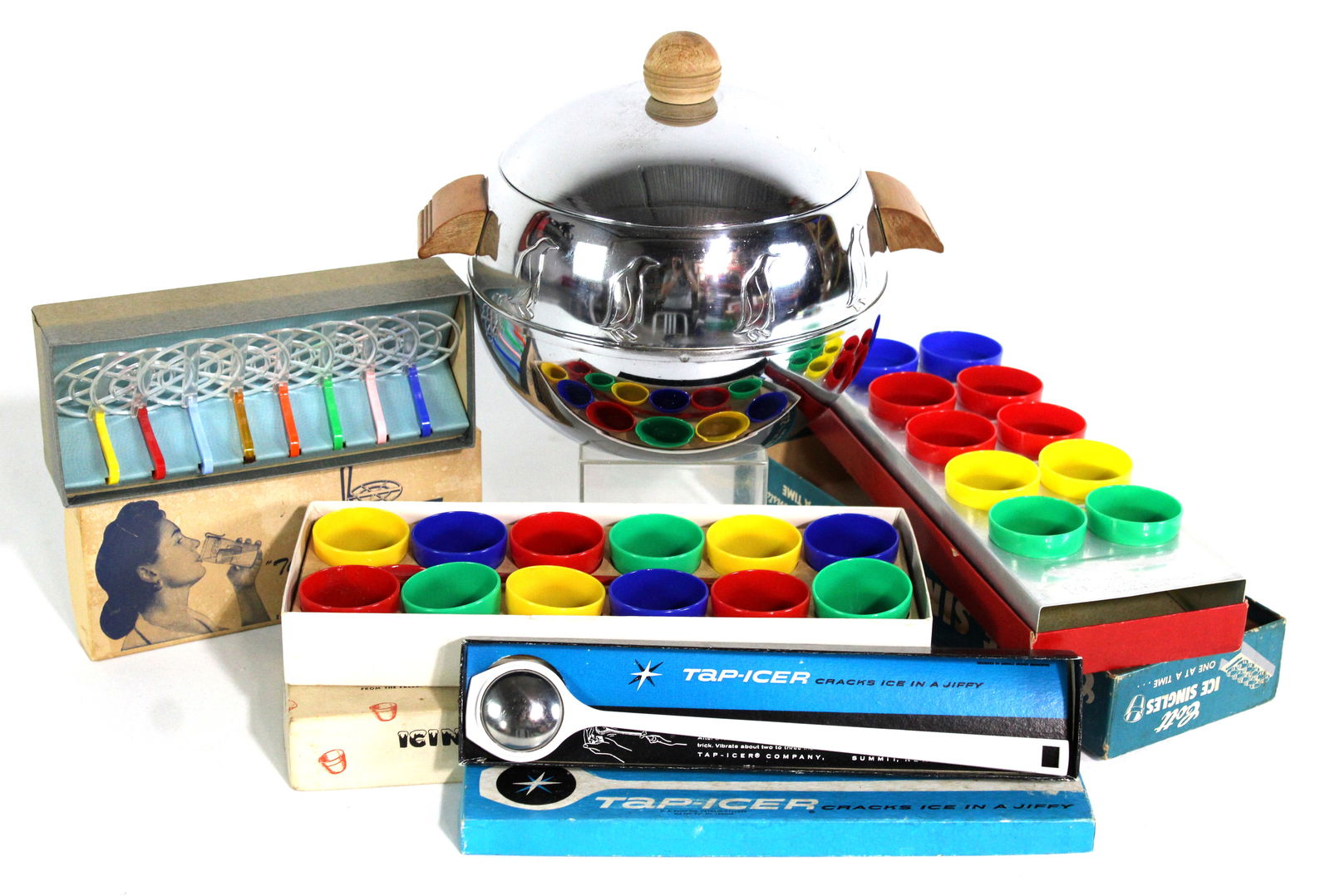 Vintage Kitschy Barware and West Bend Ice Bucket (1 of 3)