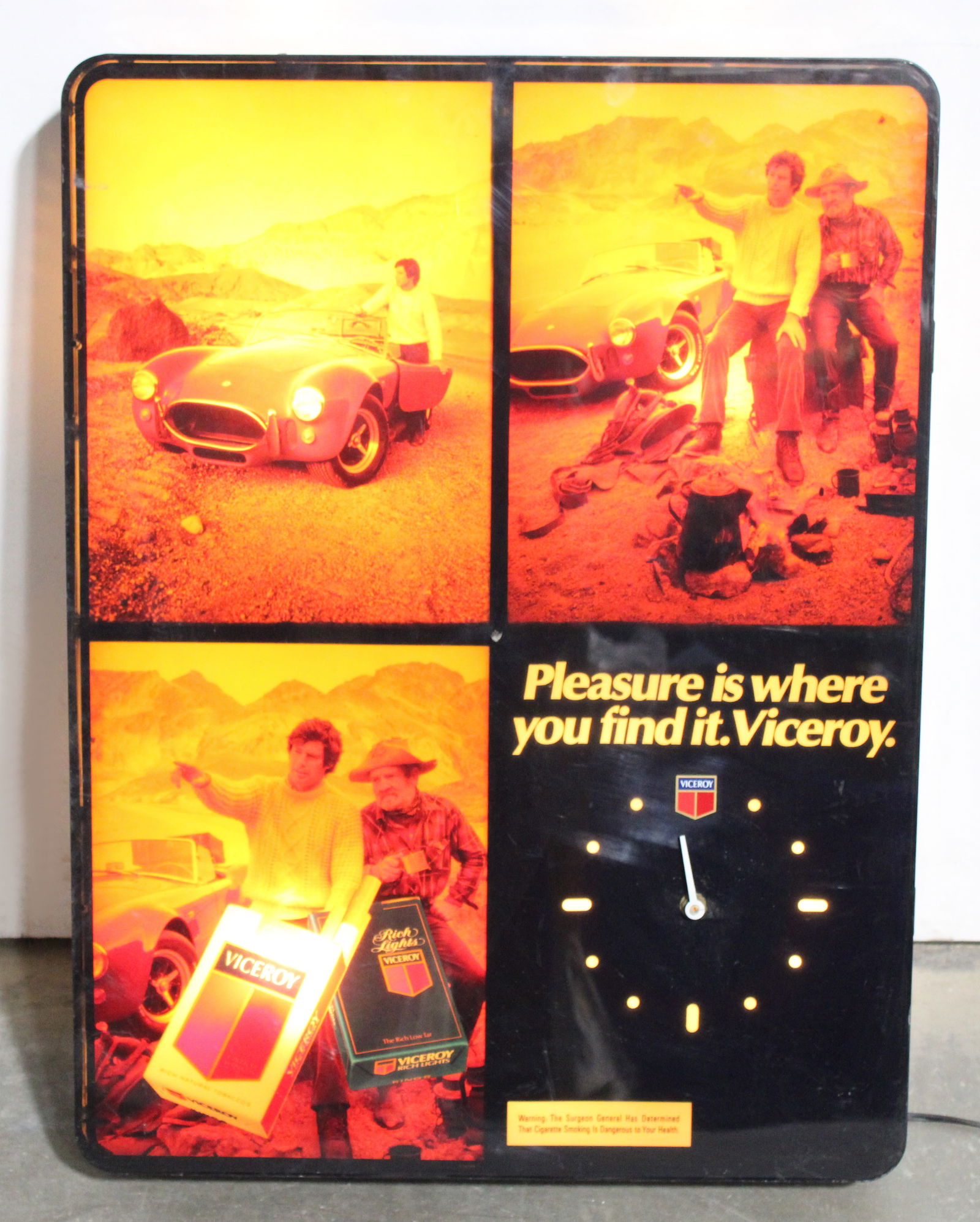 Viceroy Cigarettes Light Up Clock (1 of 1)