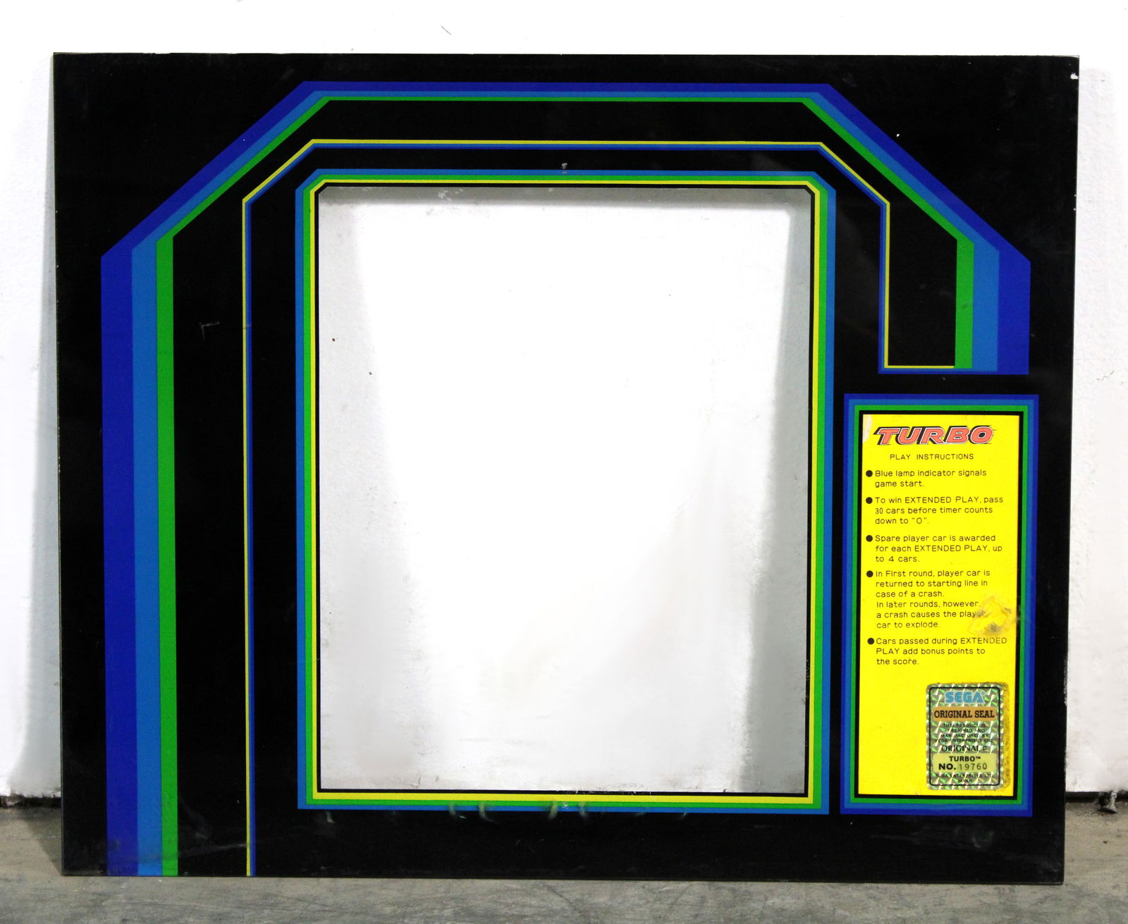 Sega Turbo Mini Arcade Game Plexi Bezel (1 of 1)