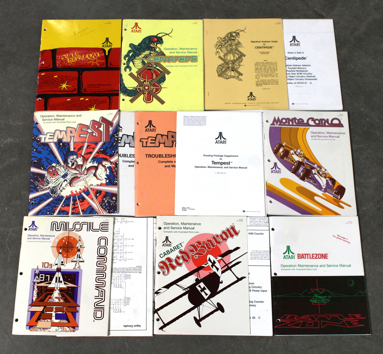 Atari Arcade Game Manuals Incl.  Tempest, Centipede and Battlezone (1 of 1)