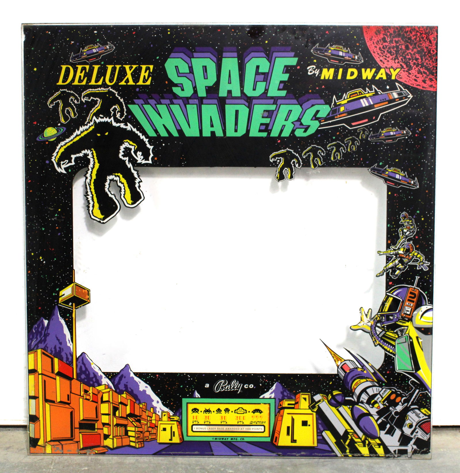 Midway Space Invaders Deluxe Arcade Marquee (1 of 2)