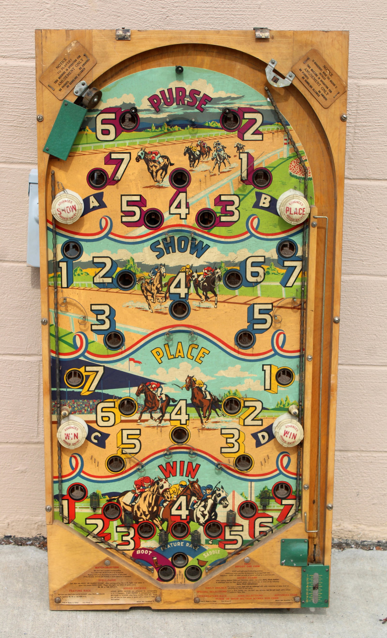 Bally Kentucky Woodrail Pinball Populated Playfield: This item requires third-party shipping or pickup arrangements to be made.
