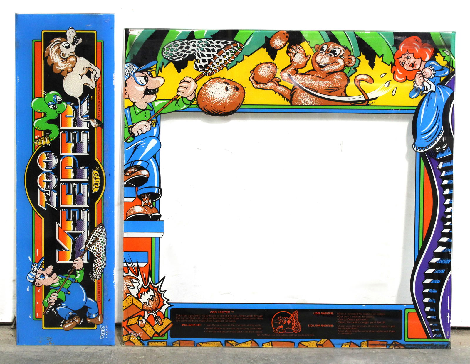 Taito Zoo Keeper Header and Glass Bezel (1 of 1)