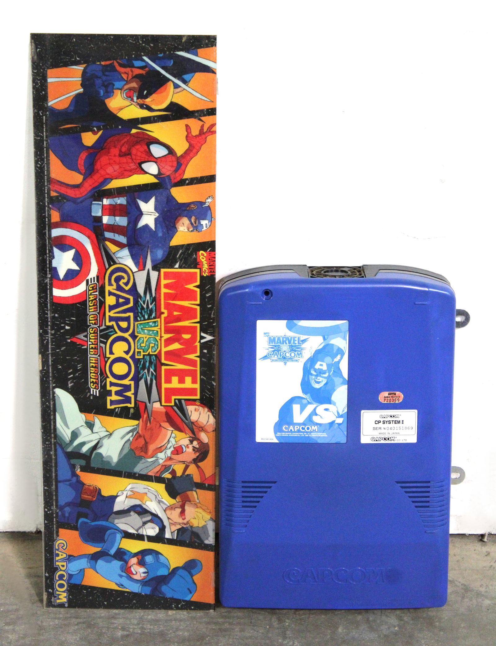 Capcom Marvel Vs. Capcom Arcade Game Board and Header (1 of 1)