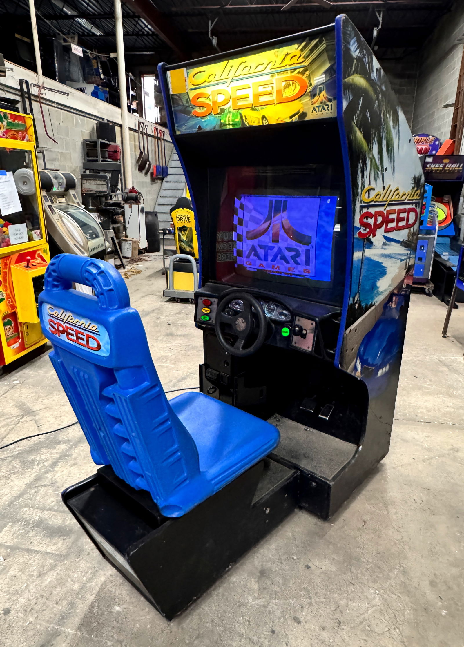 Atari California Speed Sit Down Racing Arcade, Lot 2 (1 of 3)