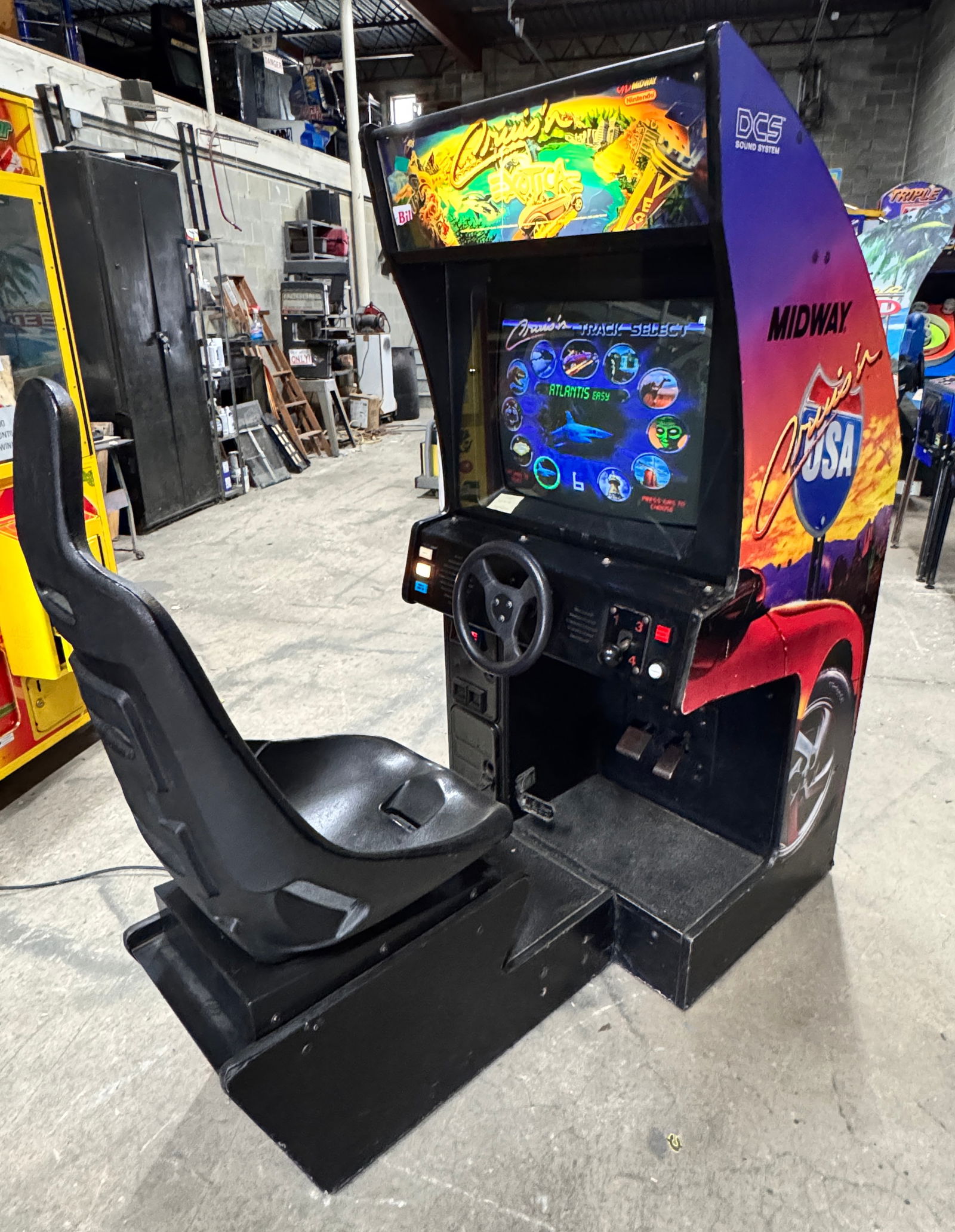 Midway Cruis'n Exotica Sit Down Racing Arcade Game, Lot 1 (1 of 3)