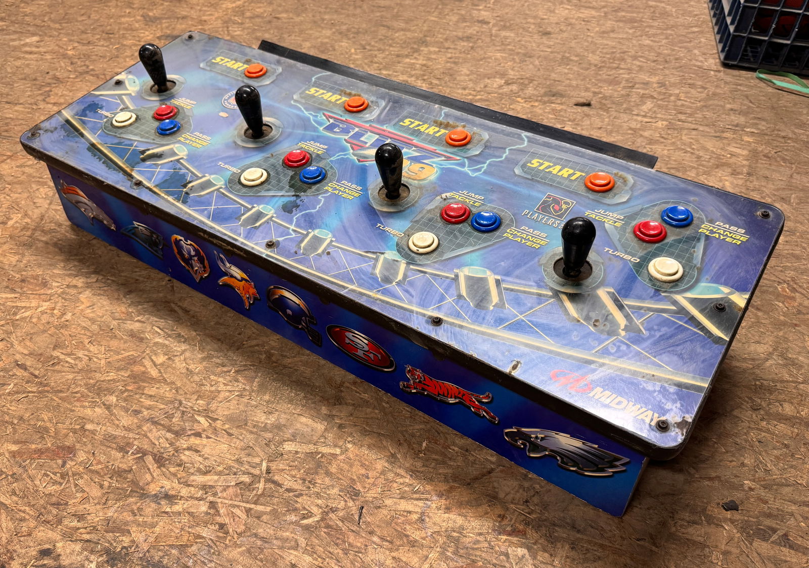Midway Blitz 99 Arcade Game Control Panel (1 of 2)