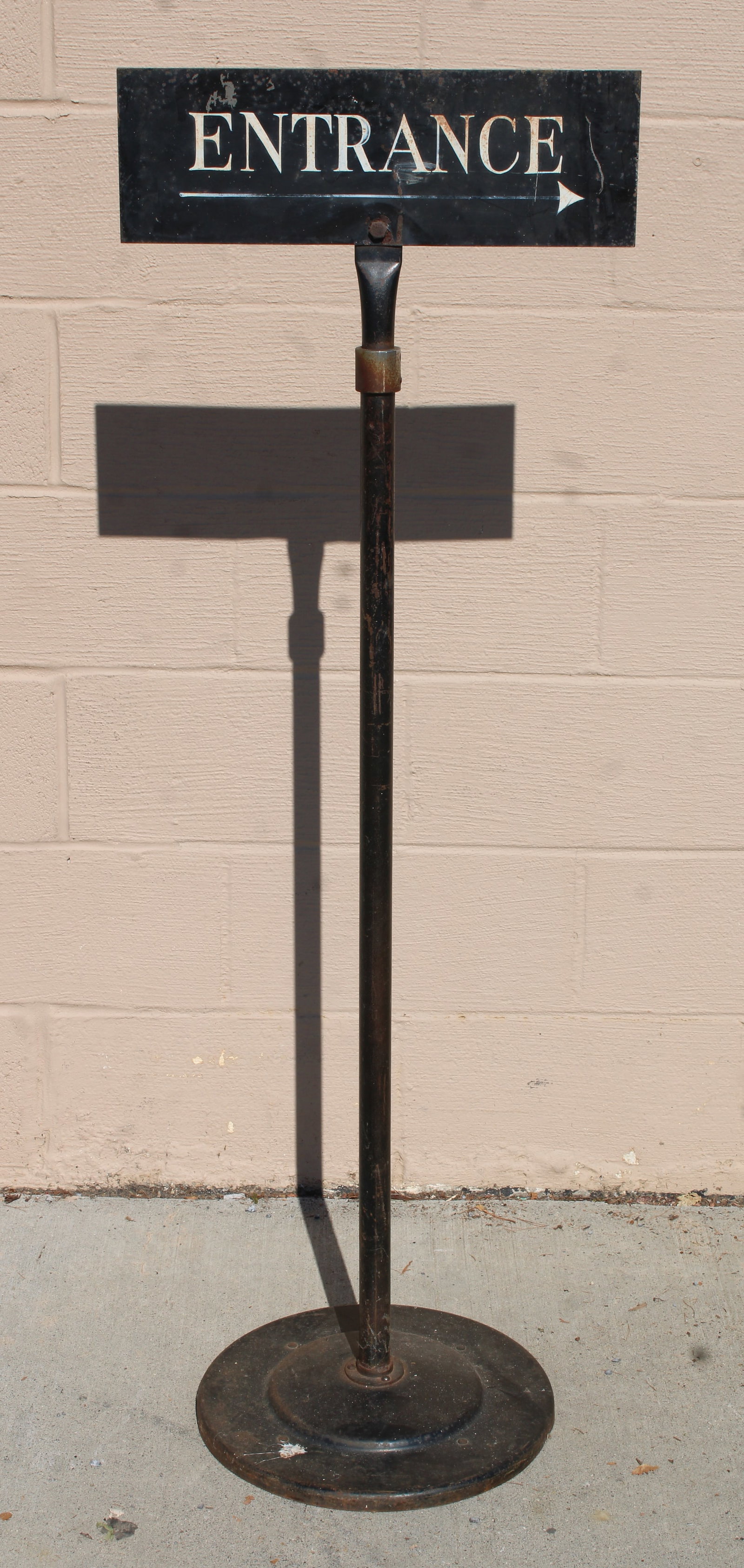 Funeral Entrance Sign on Stand: This item requires third-party shipping or pickup arrangements to be made. Dimensions: 52 x 18 x 15