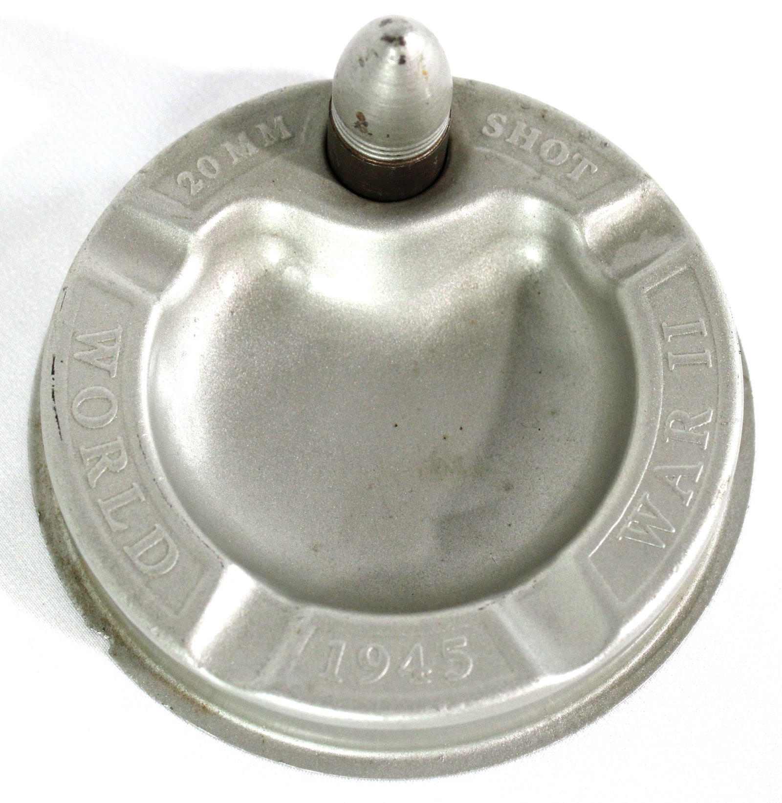 Vintage WWII 20mm Shot Souvenir Ash Tray: In-house shipping available.