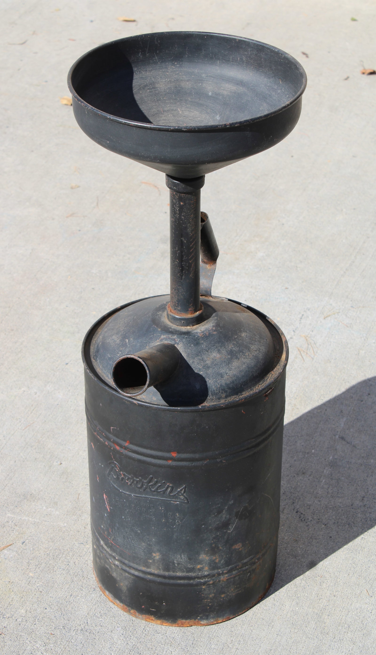 Brookins Gas Drip Automotive Can: This item requires third-party shipping or pickup arrangements to be made. Dimensions: 30 x 14 x 12