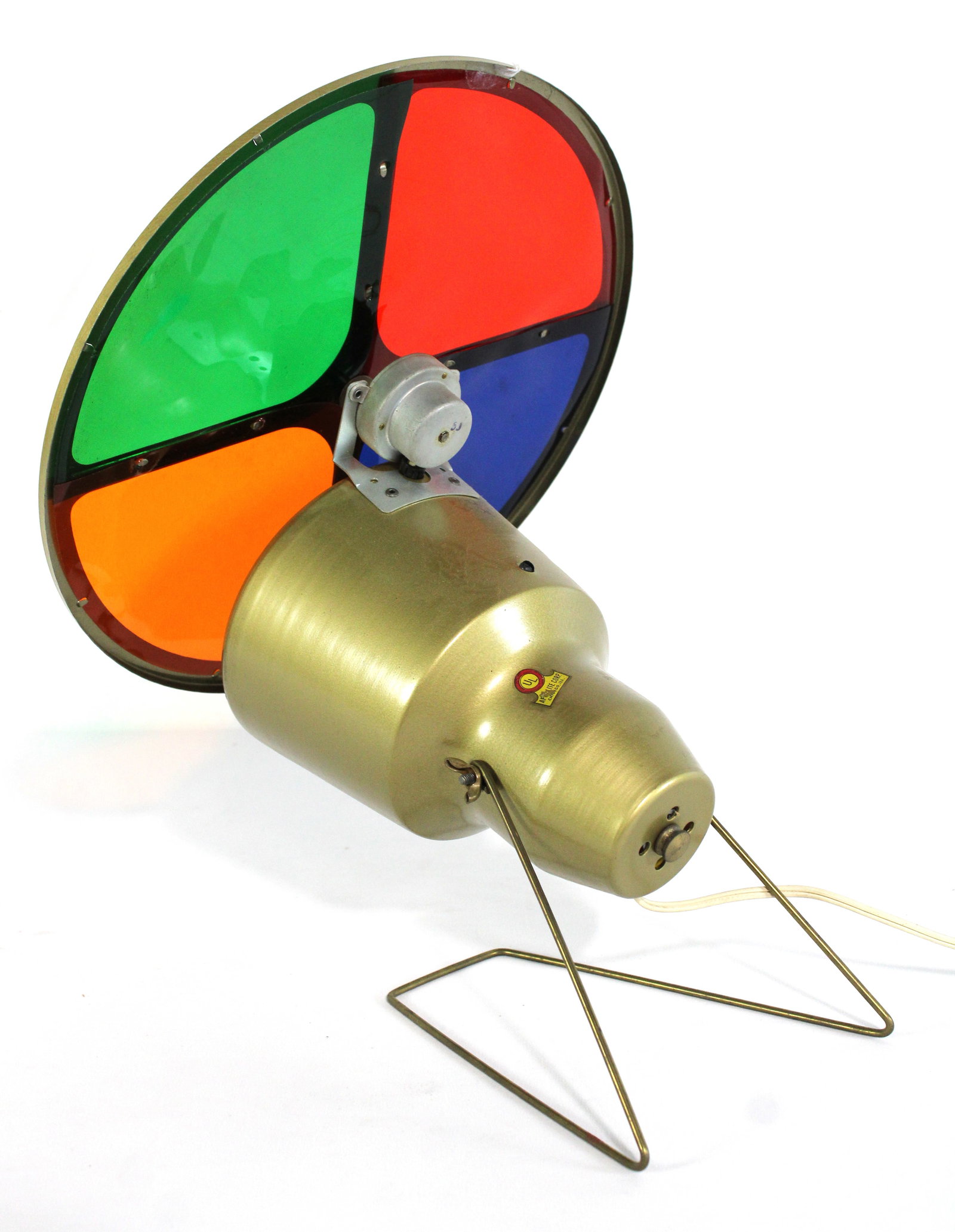 Mid Century Colored Wheel Light: Working. This item requires third-party shipping or pickup arrangements to be made. Dimensions: 16 x 13 x 13