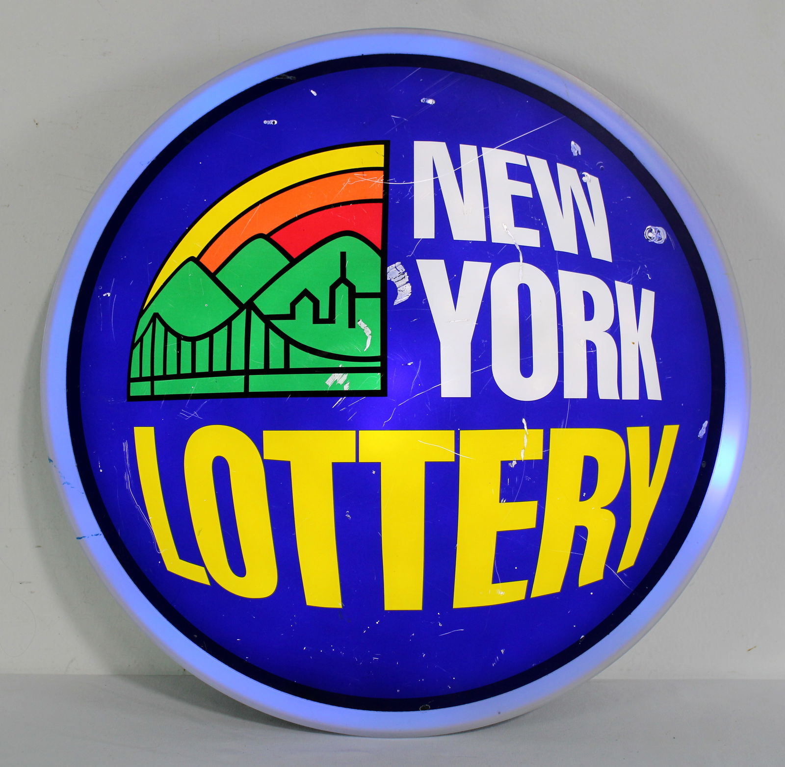 New York Lottery Light Up Sign (1 of 1)
