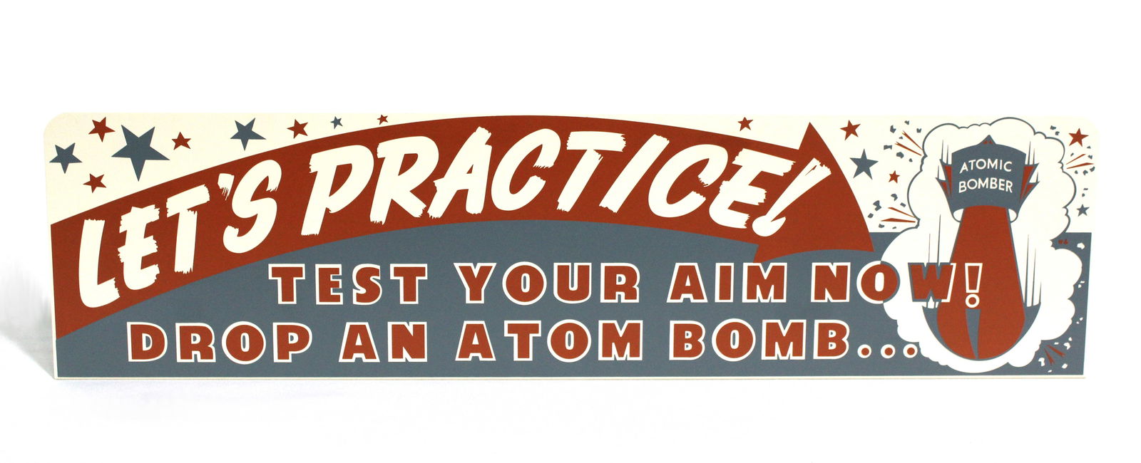 Mutoscope Atomic Bomber Arcade Game Top Sign, Reproduction (1 of 1)