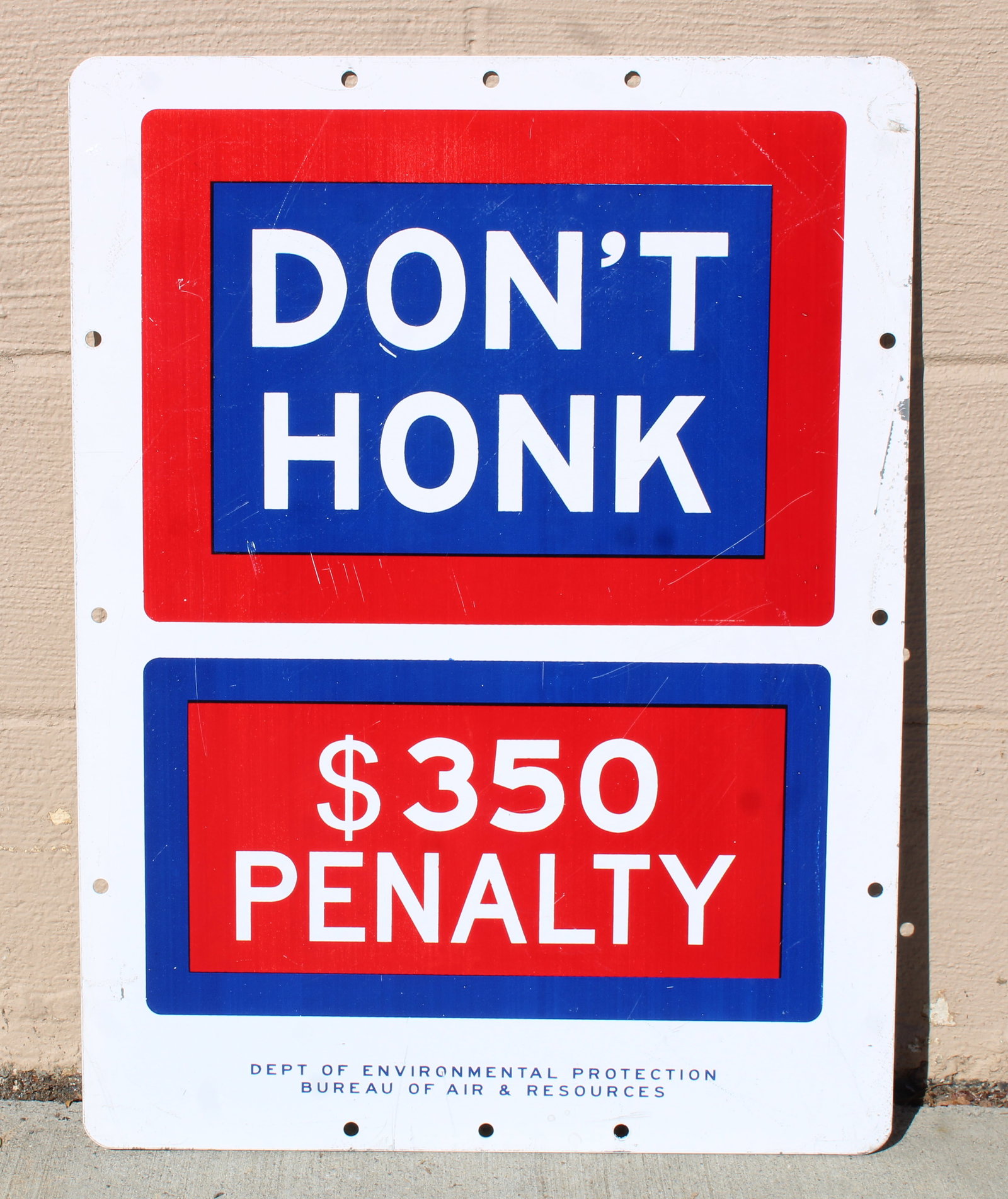 Don't Honk Sign: In-house shipping available.